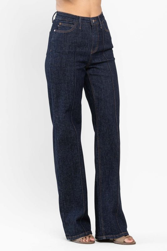 High Waist Front Seam Wide Leg Jeans Judy Blue