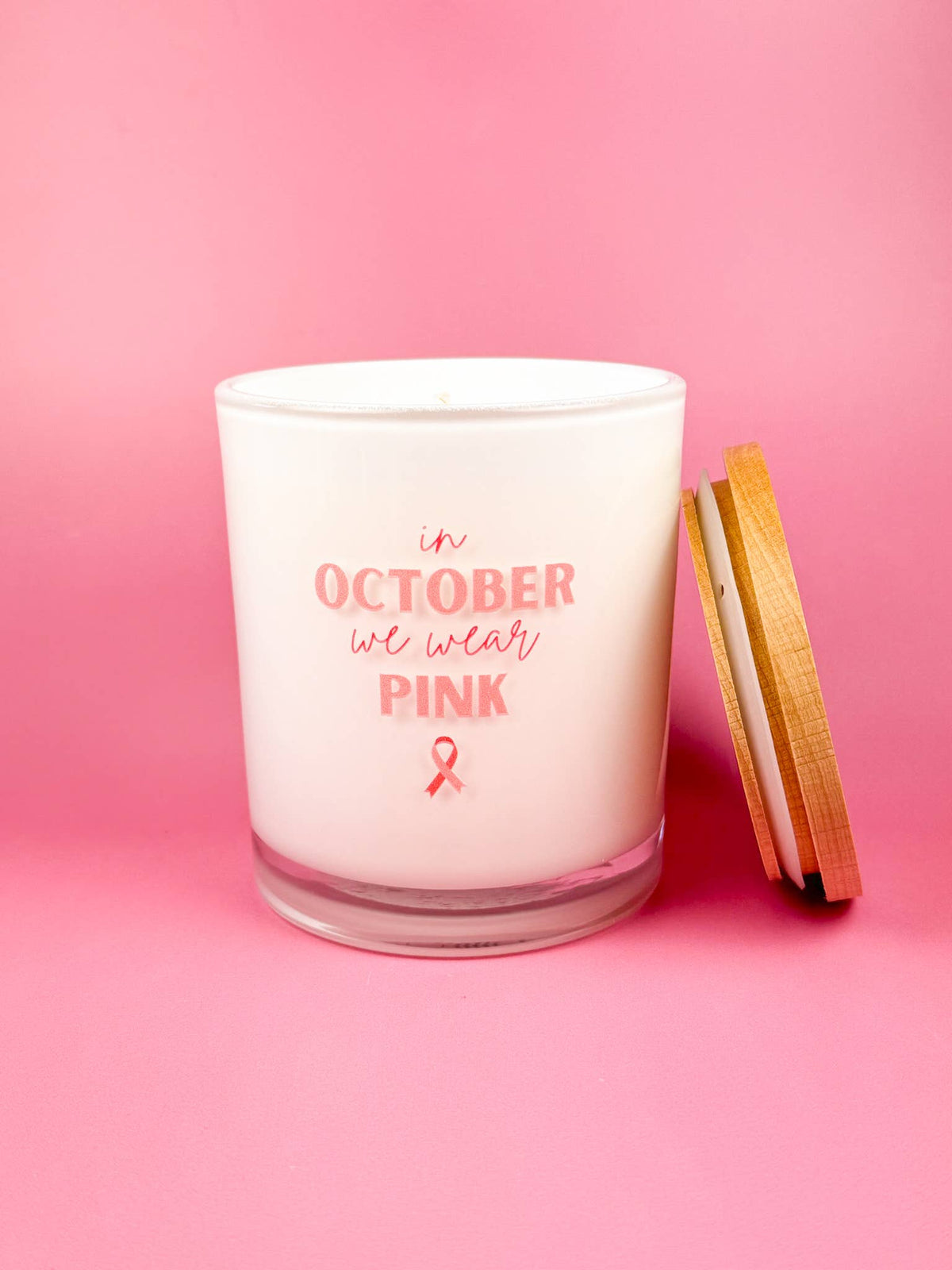 October We Wear Pink- Breast Cancer Soy Candle Unplug Soy Candles
