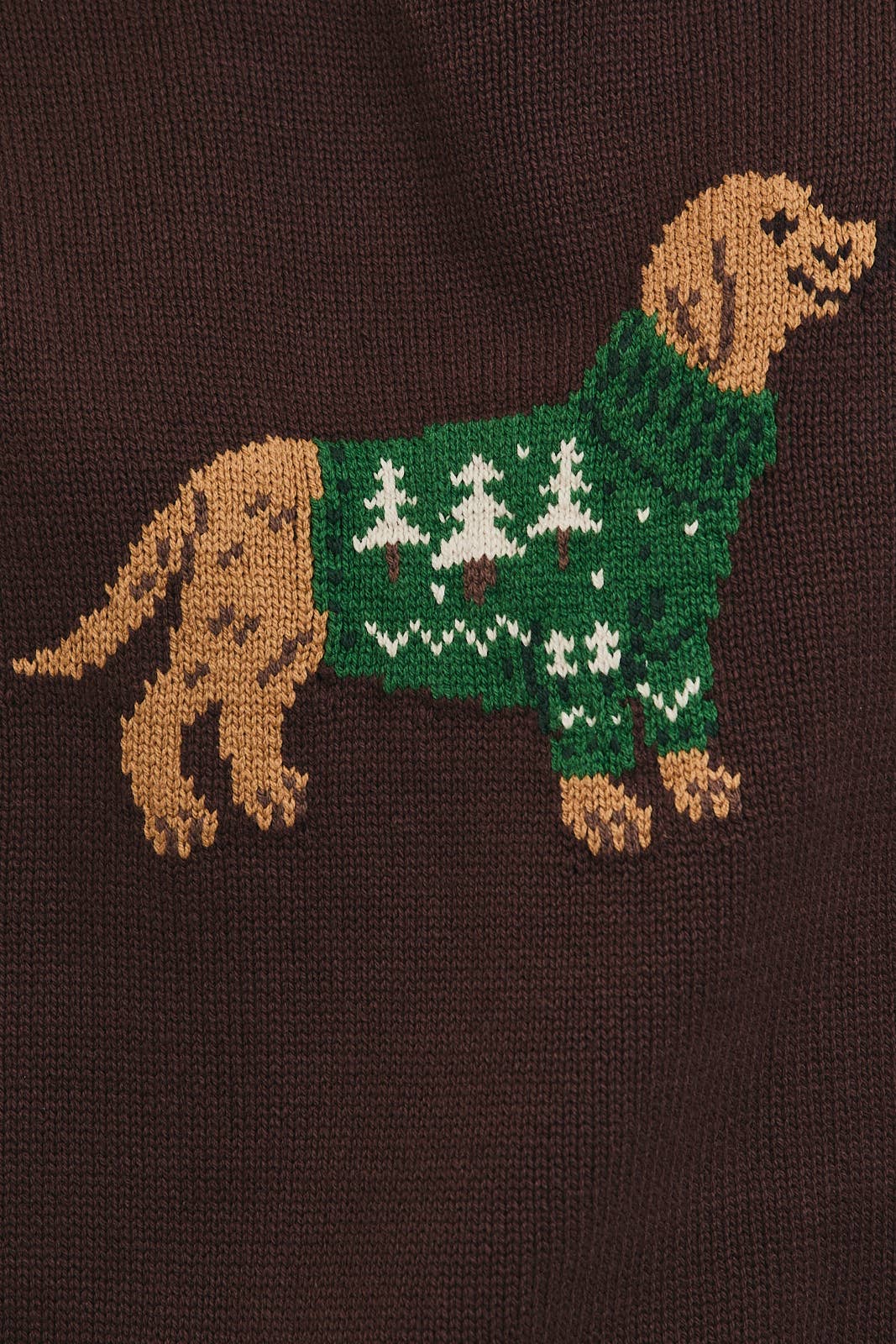 LONG SLEEVE CREW NECK DOG WITH SWEATER GRAPHIC SWEATER