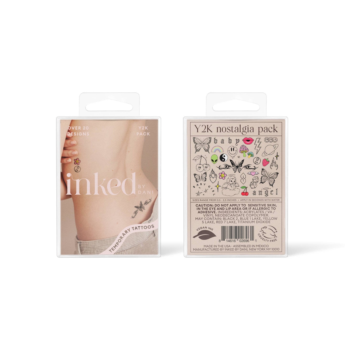 Y2K Nostalgia Temporary Tattoo Pack INKED by Dani