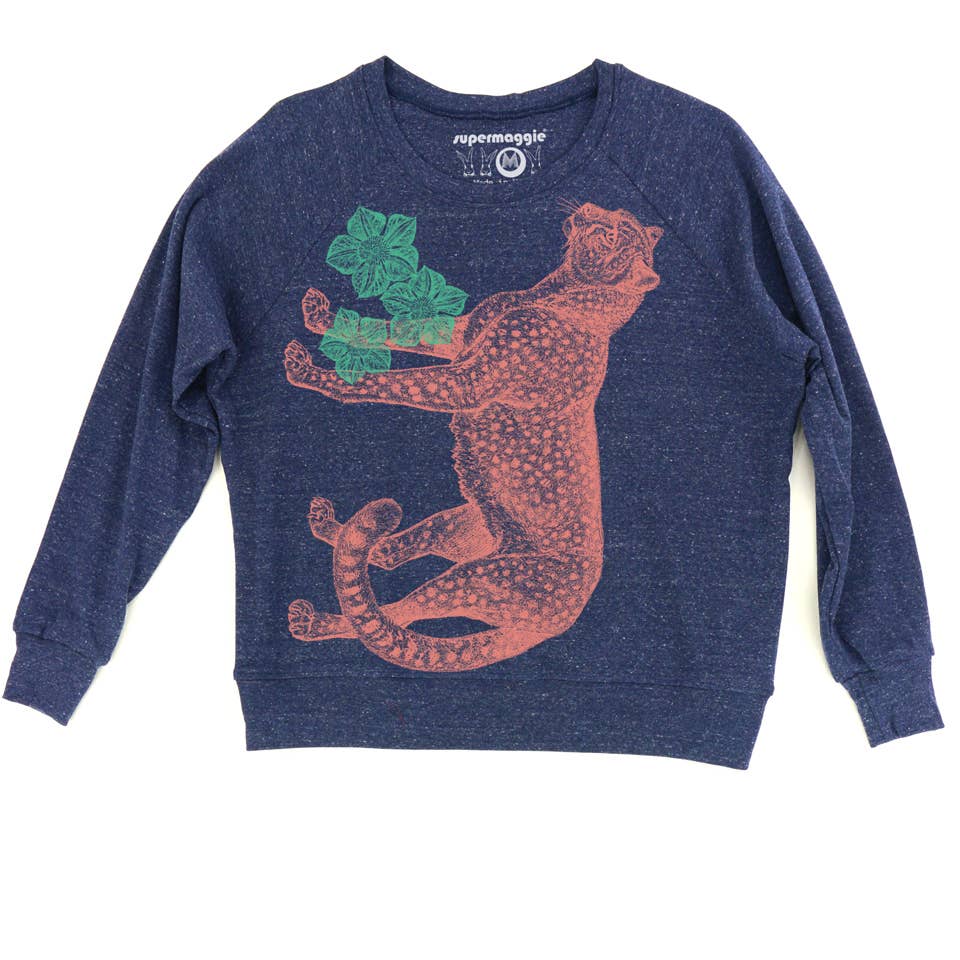 Cheetah Pia Tri Blend Pullover