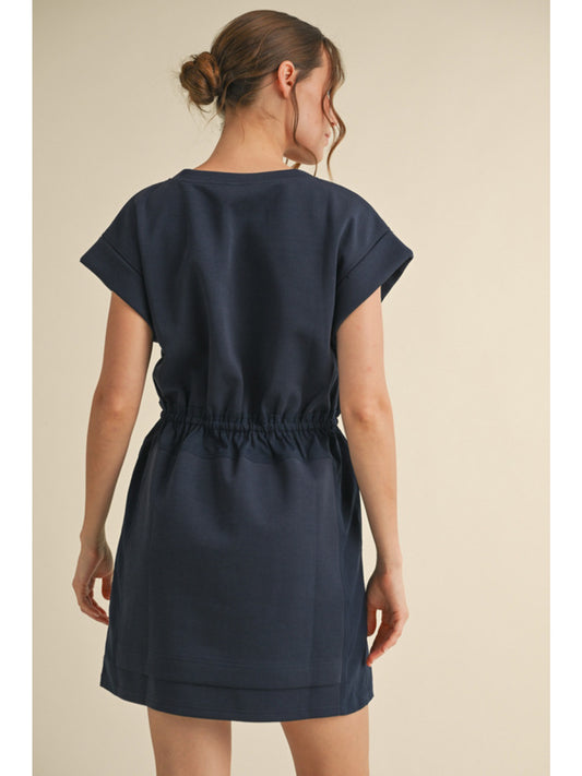 Drawstring Waist Jersey Dress