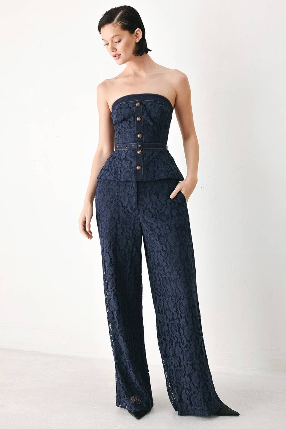 Woven lace pant