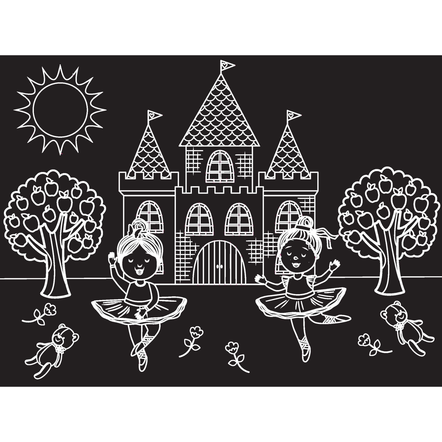 Chalkboard Ballerina Travel Mat Set Imagination Starters