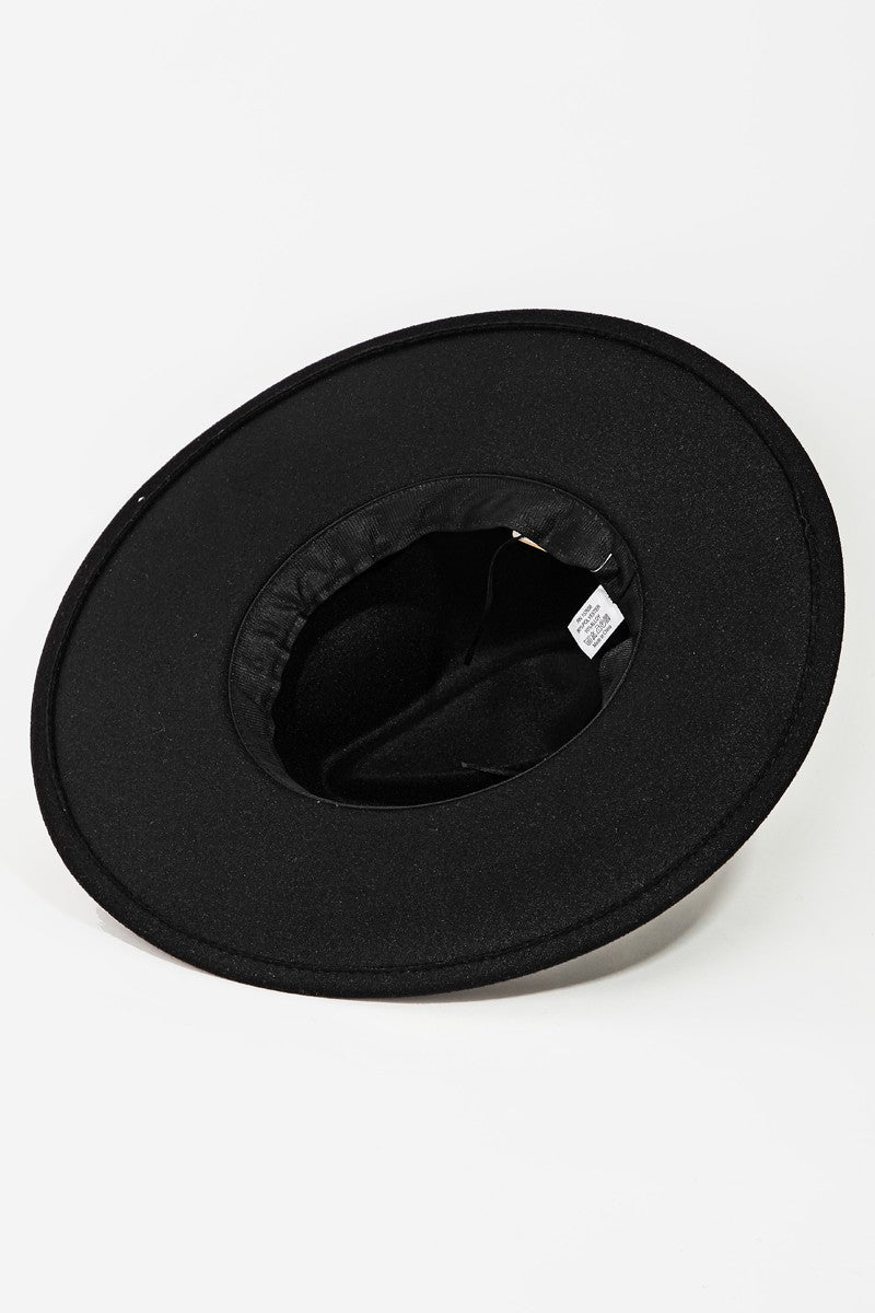 Braided Rhinestone Strap Cowboy Hat