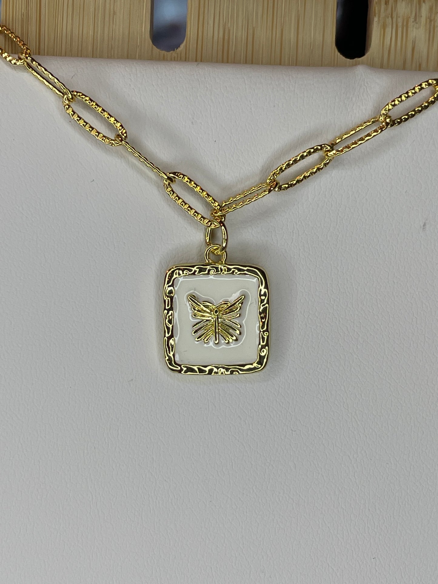 Medium Enamel Filled Butterfly Charm