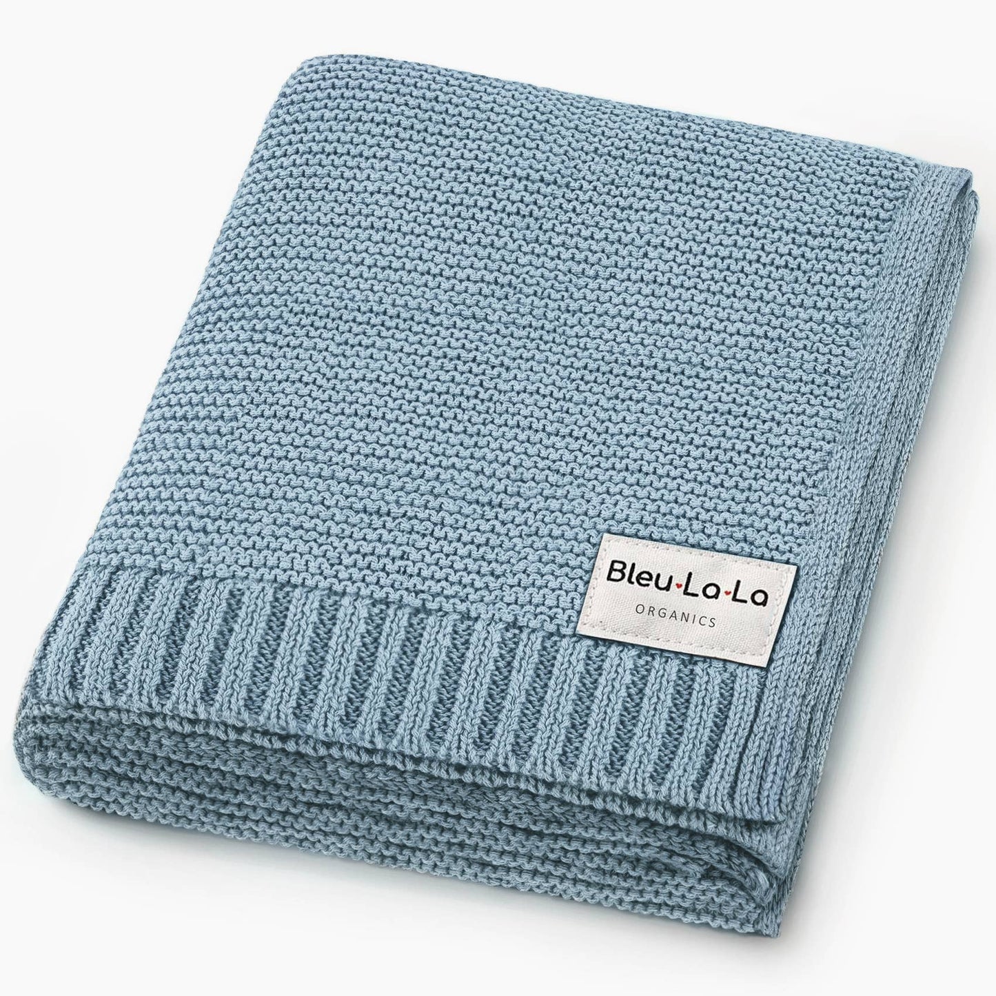100% Organic Luxury Cotton Swaddle Receiving Baby Blanket Bleu La La