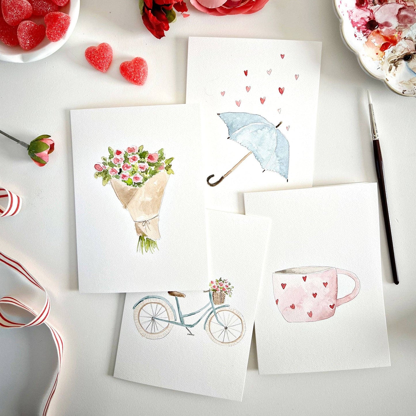 Valentine's Watercolor Bundle emily lex studio