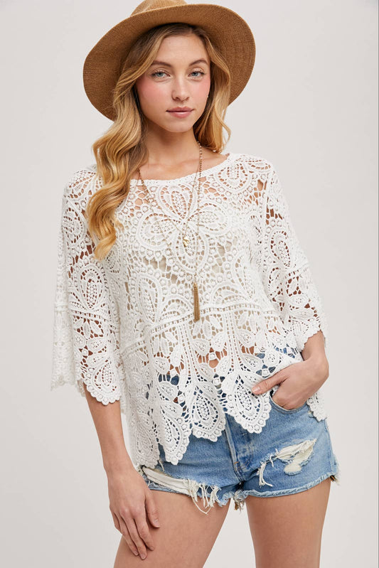 CROCHET LACE TOP