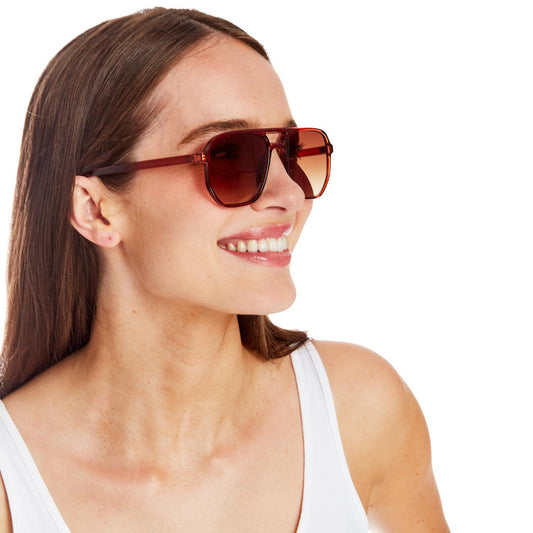 Aviator Sunglasses with Snake Print Case