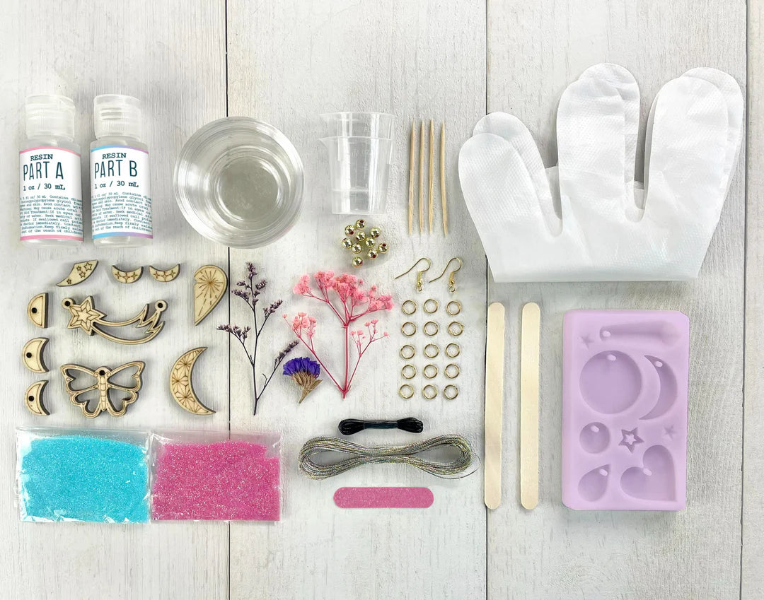 Wood + Resin Charm Jewelry Craft Kit Wish*Craft