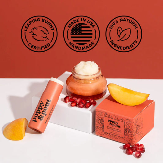 Pomegranate Peach Lip Scrub Poppy & Pout