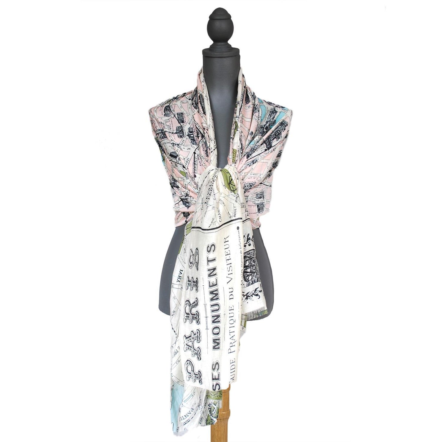 Paris Map Scarf Two's Company