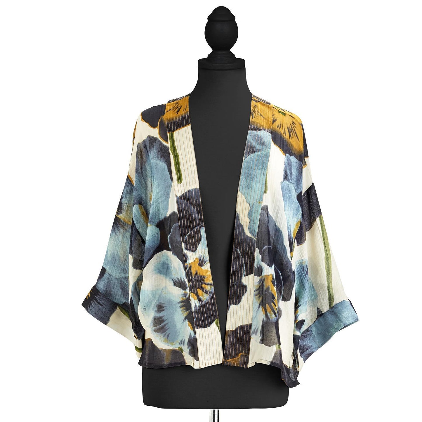 Pansy Flower Short Kimono Two's Company