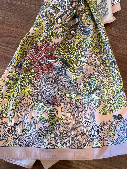 Patterned Silk Scarf Kenze Panne