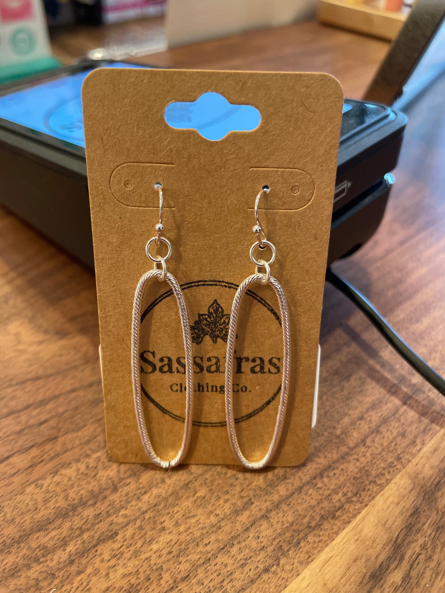 Textured Oval Dangle Earrings SOIREE LINE