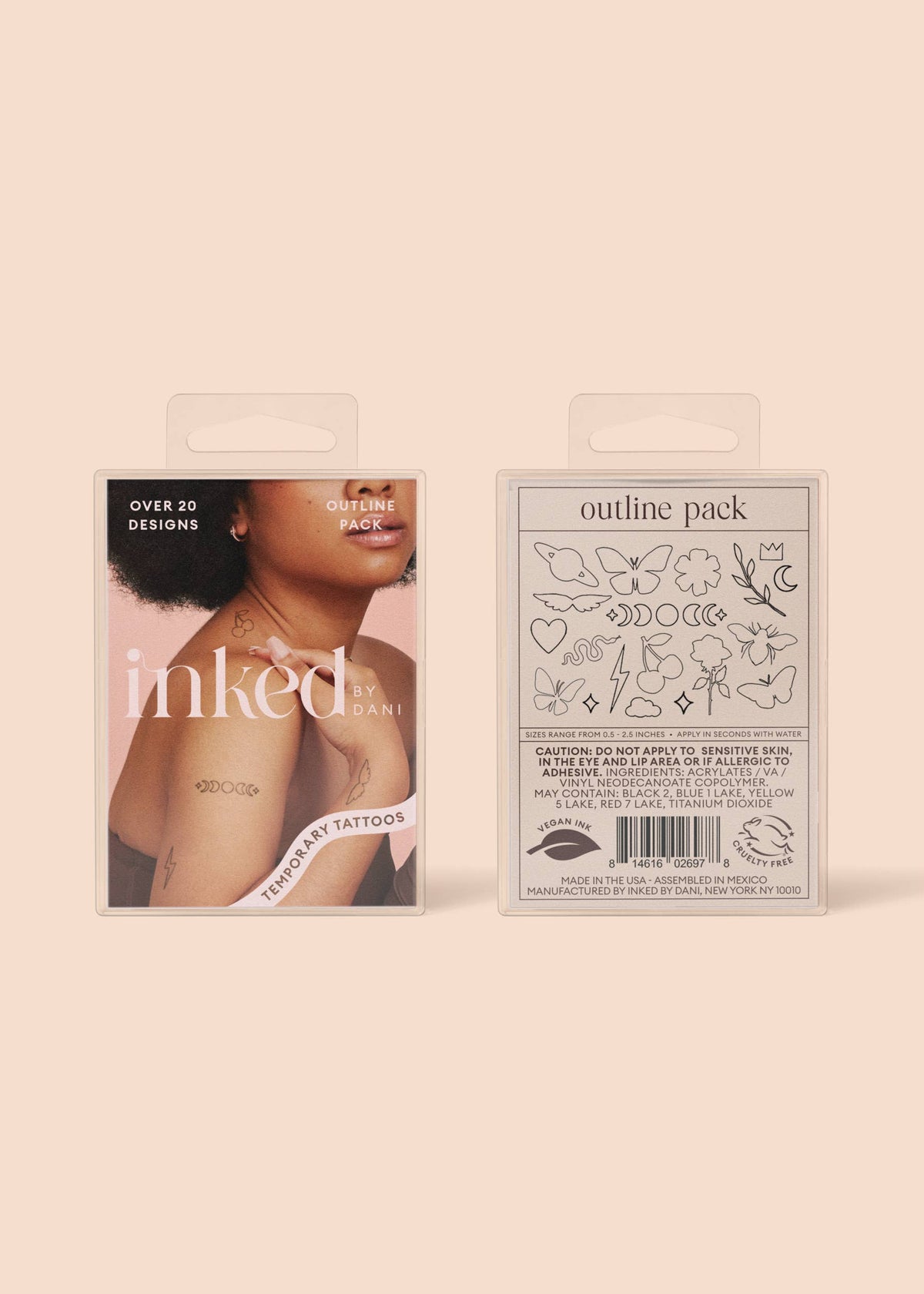 Outline Temporary Tattoo Pack INKED by Dani