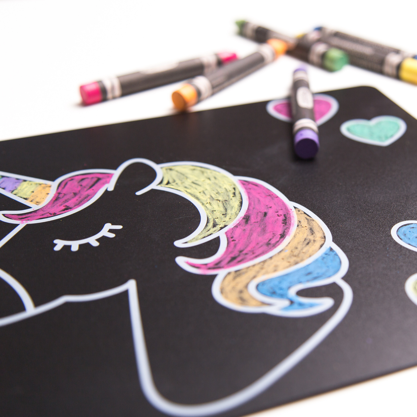 Chalkboard Unicorn Travel Mat - Set of 4 Imagination Starters
