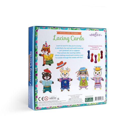 Woodland Friends Dress Up Lacing Card eeBoo