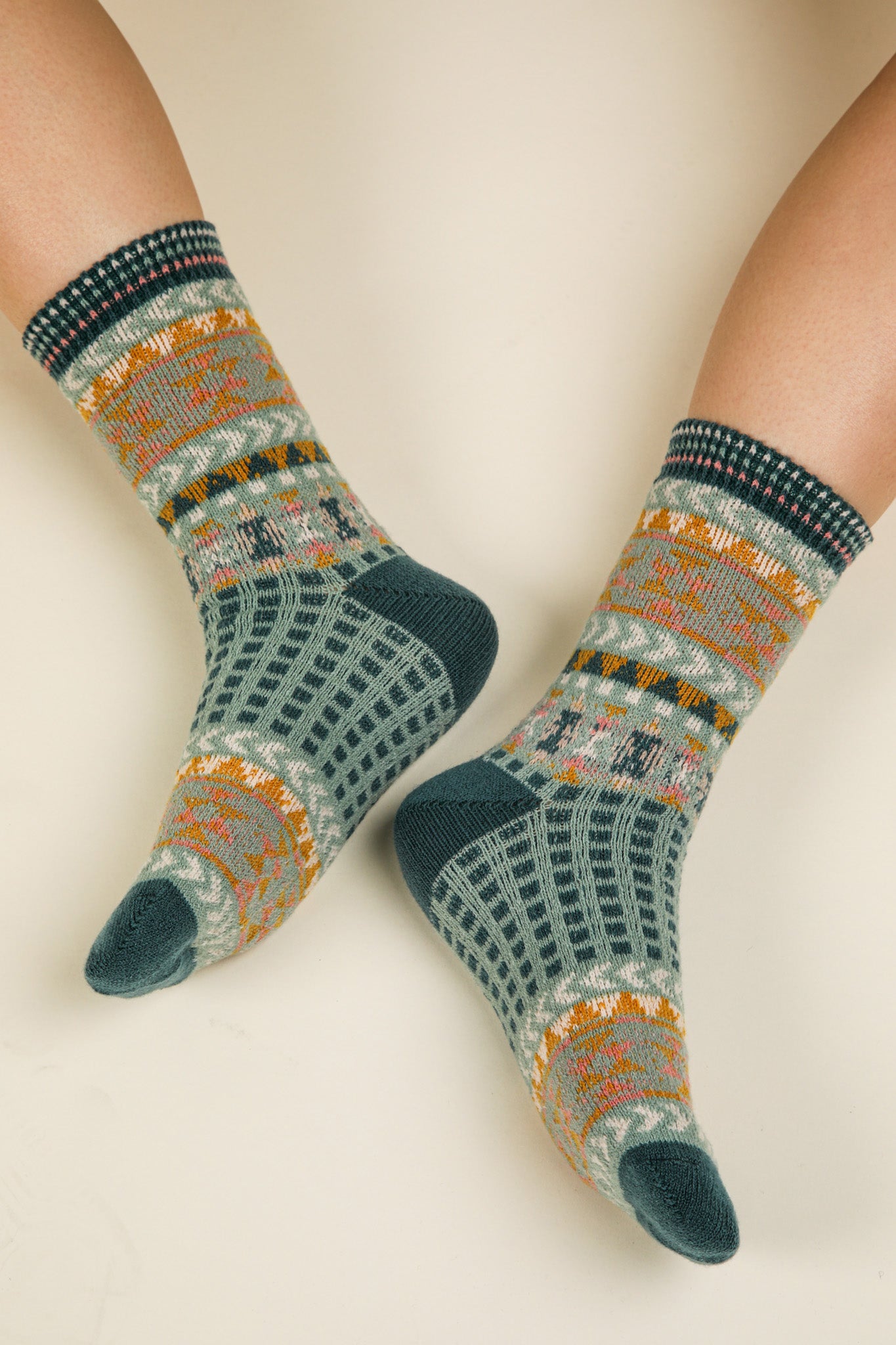Geometric Graphic Crew Socks Very J
