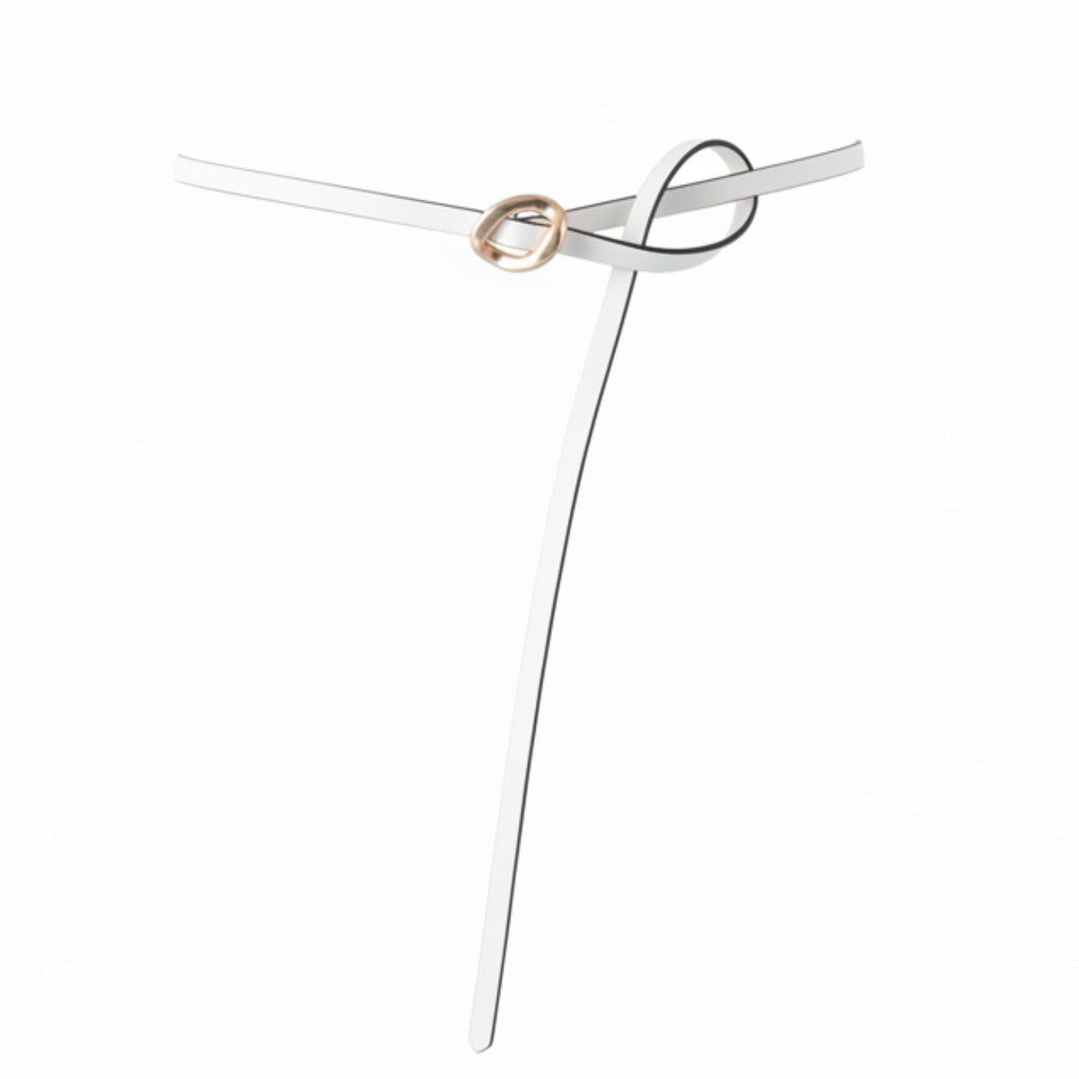 Skinny Belt for Summer Dresses | Tie-On Asymmetrical Buckle