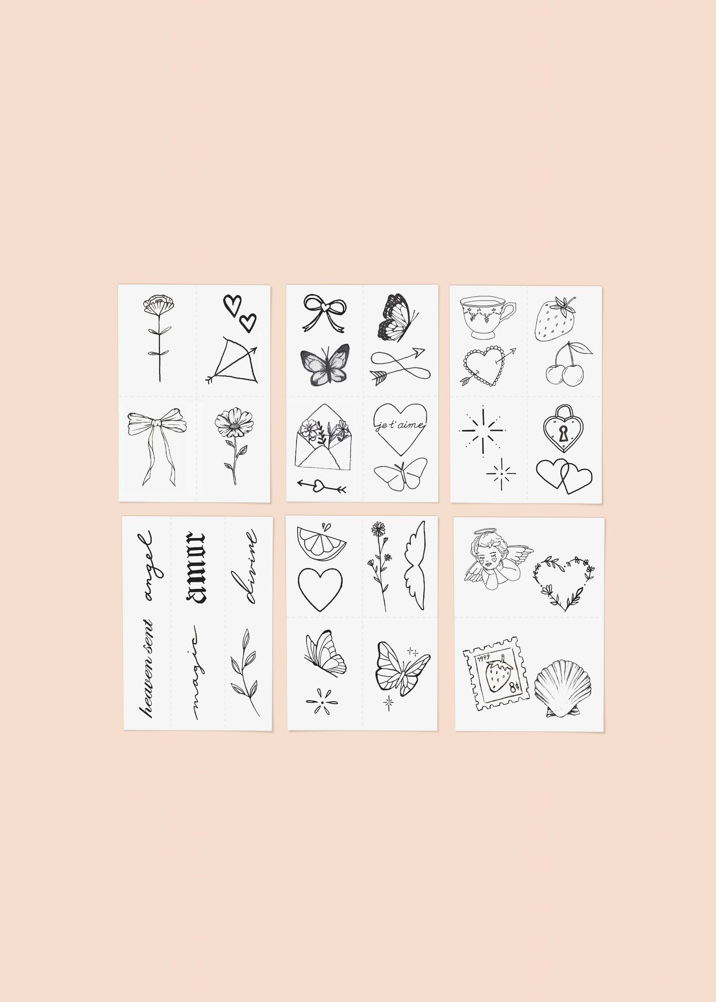 Heaven Sent Temporary Tattoo Pack INKED by Dani