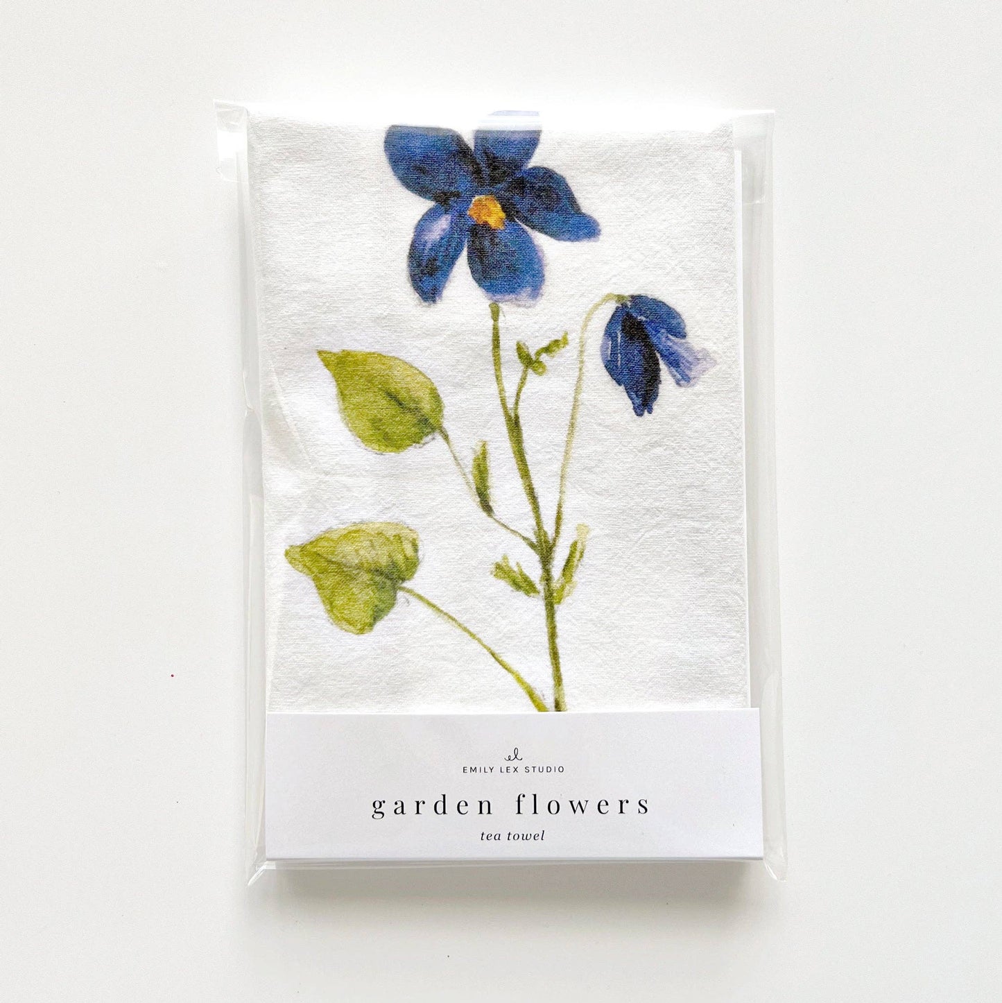 Garden flowers tea towel emily lex studio