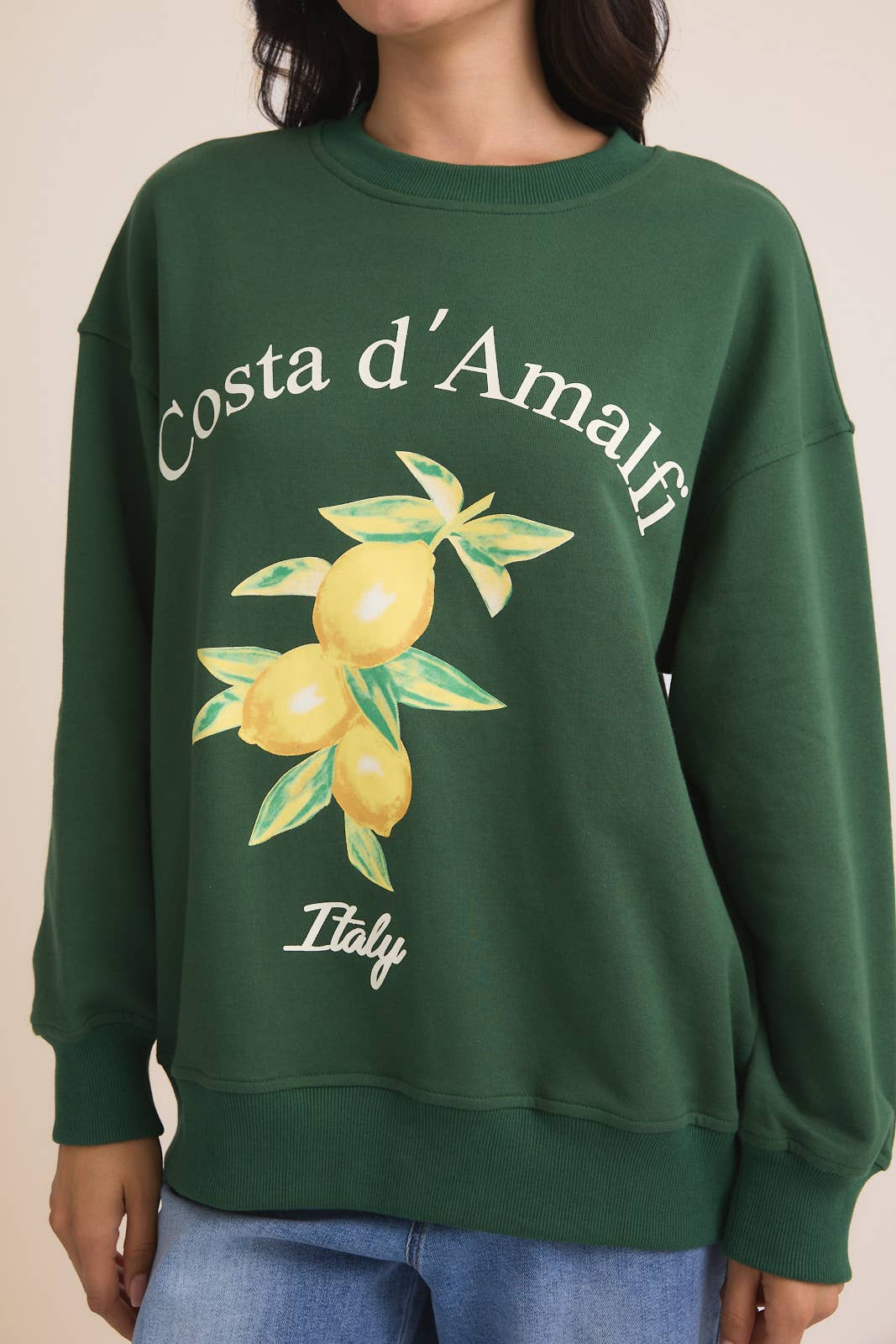 Round Neck Long Sleeve "Costa d'Amalfi" Sweatshirt