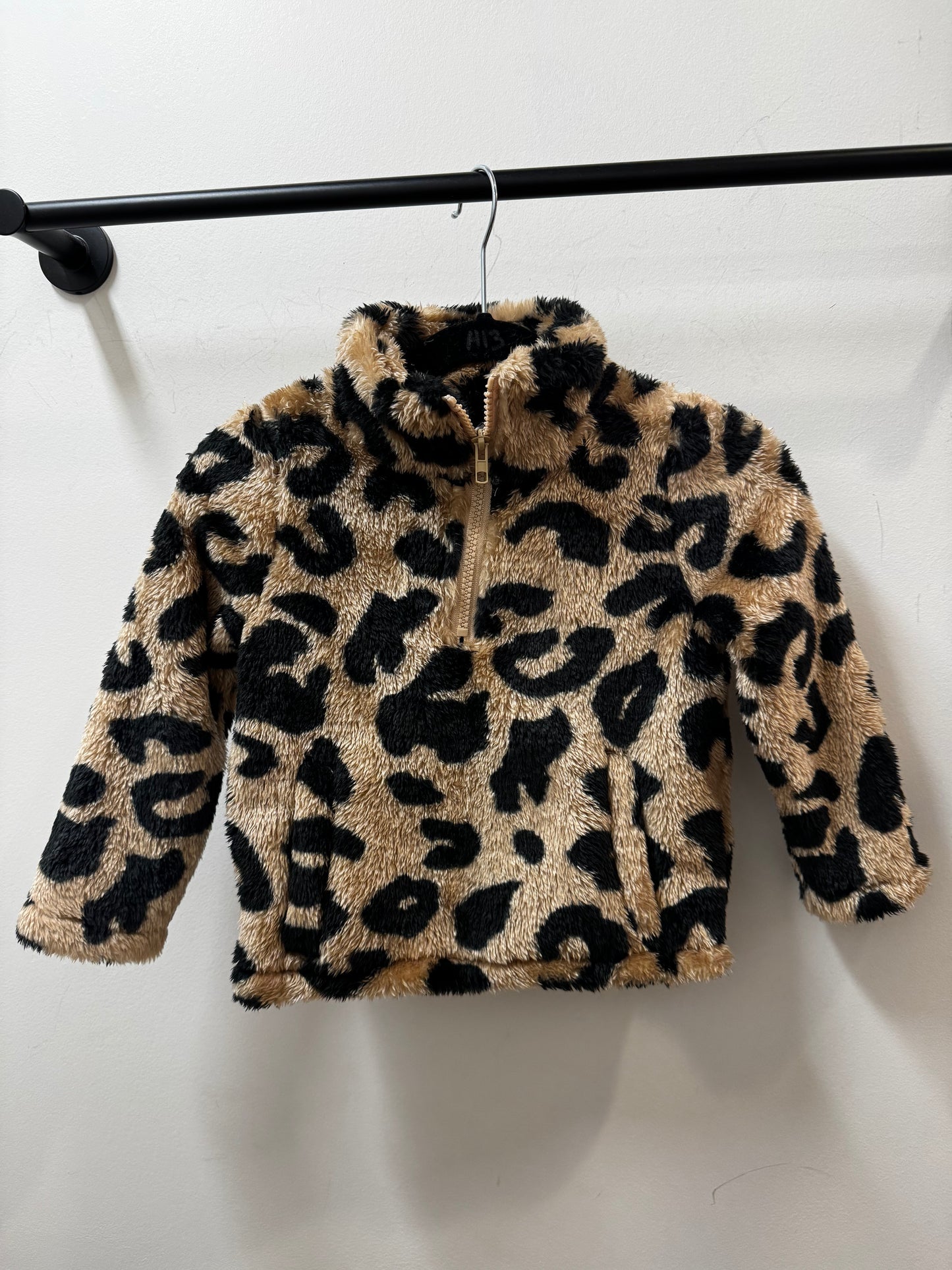 Fuzzy Cheetah Pullover Jacket