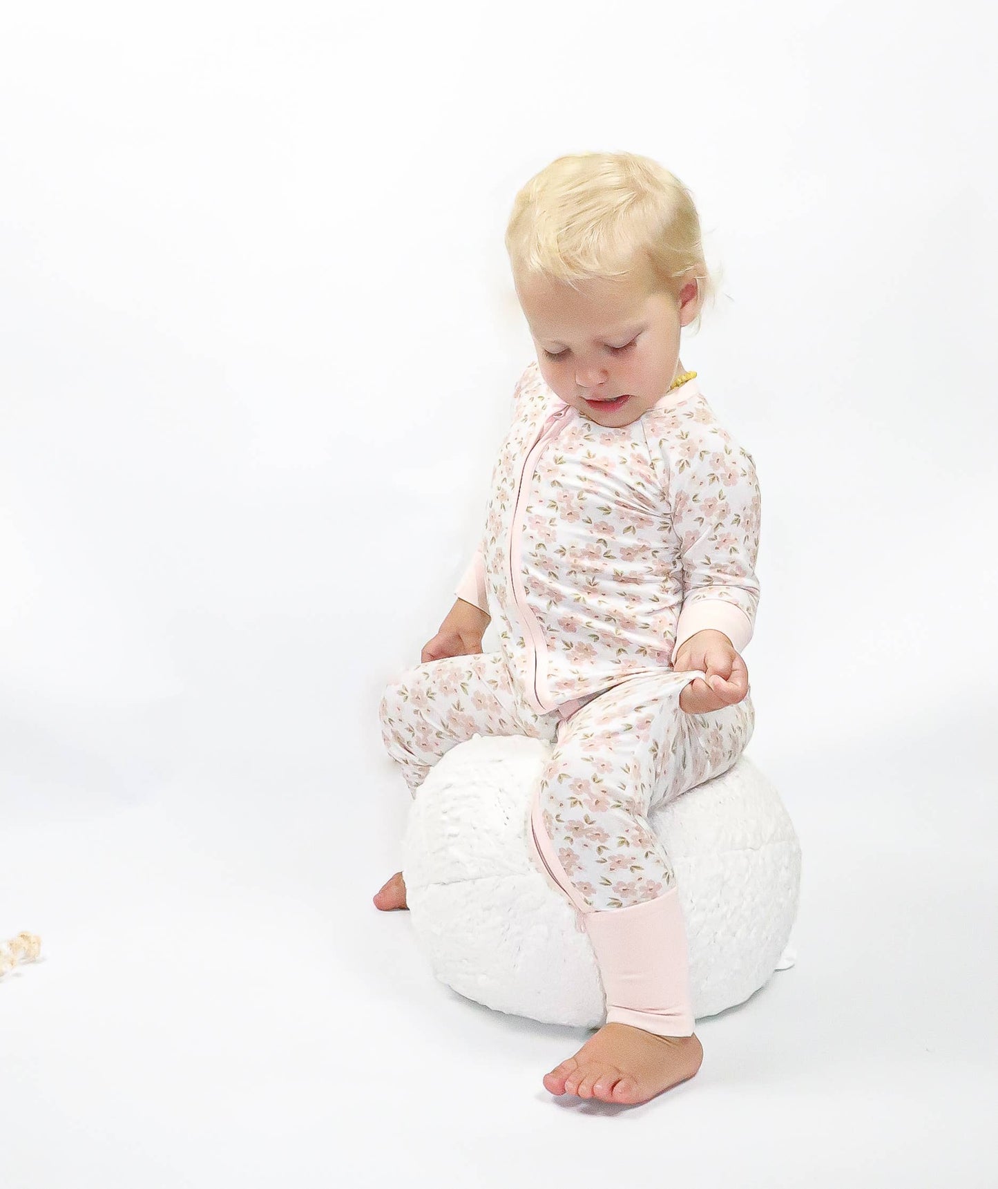 Addy Baby Girl Romper | Bamboo Romper | Bamboo Baby Outfit | Almond Bud