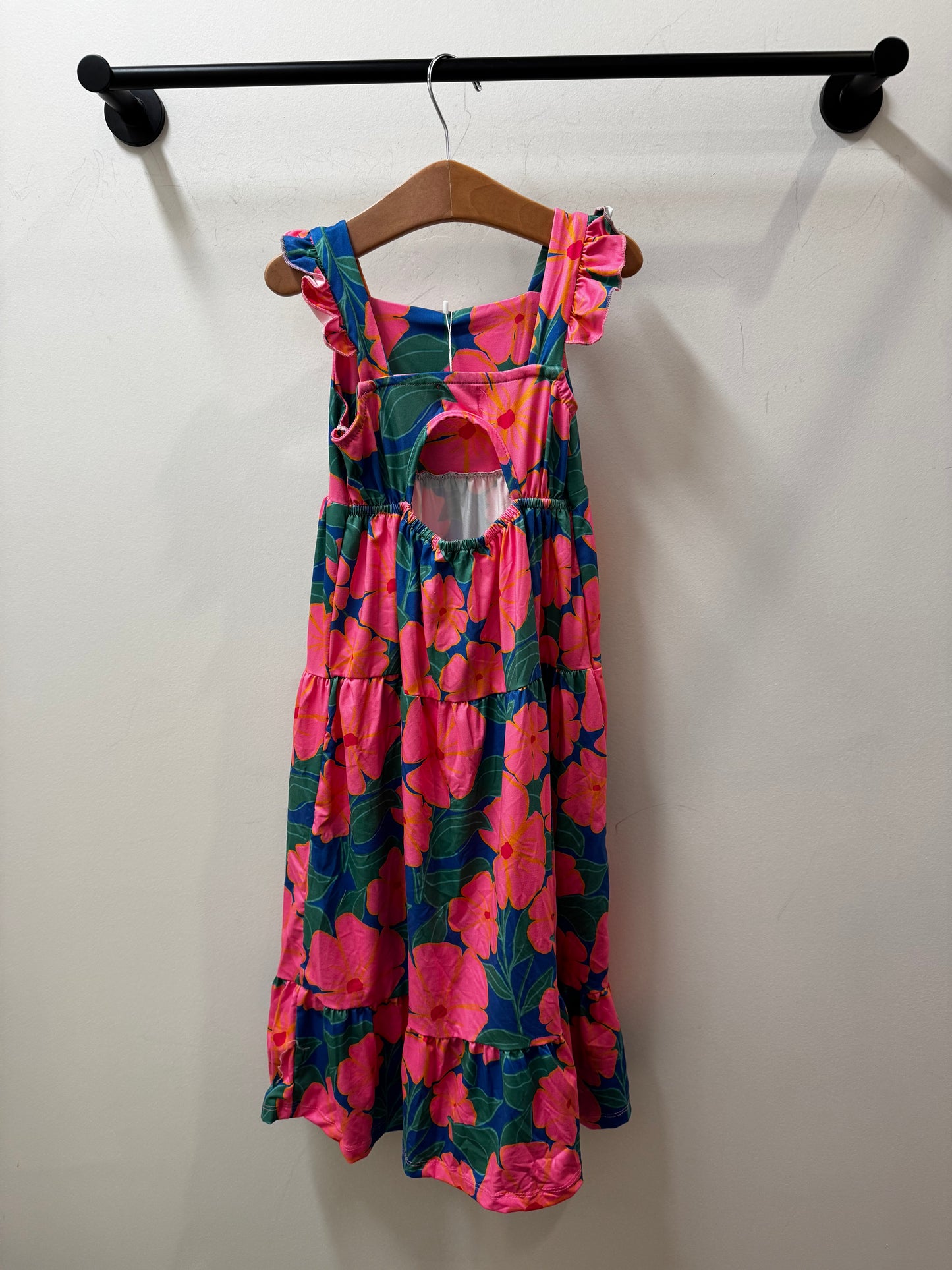 Luau Floral Ruffle Maxi Dress