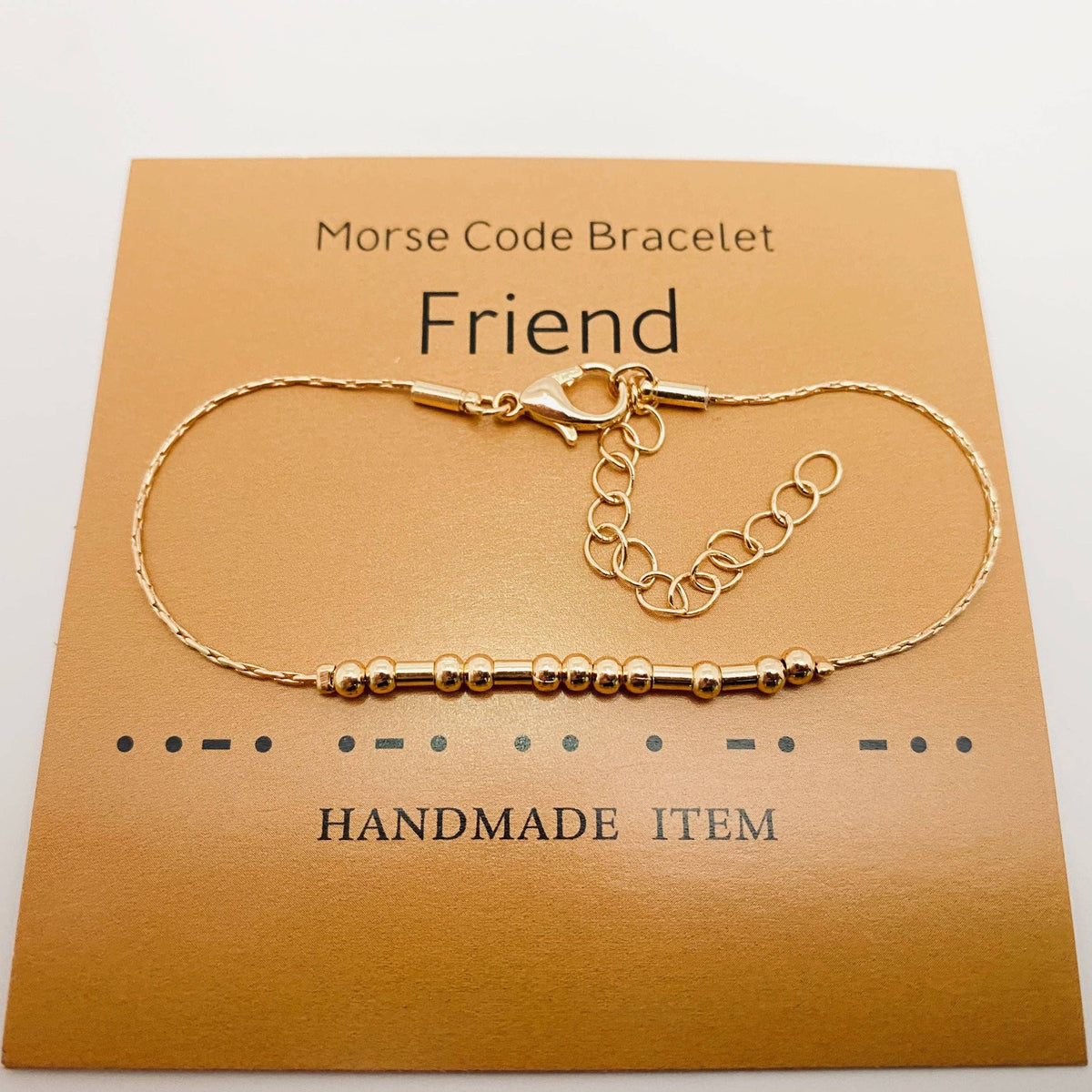 Handmade Golden Morse Code Bracelet