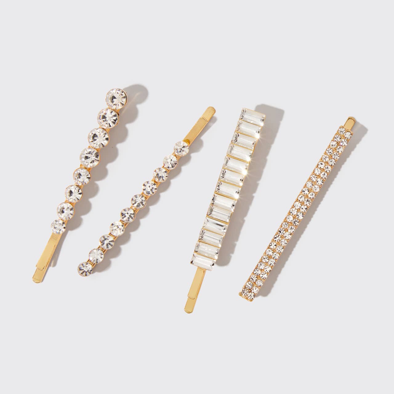 Holiday All Dressed up Rhinestone Bobby Pins 4pc Set KITSCH