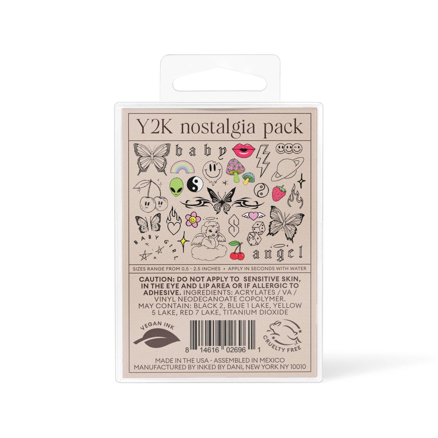 Y2K Nostalgia Temporary Tattoo Pack INKED by Dani