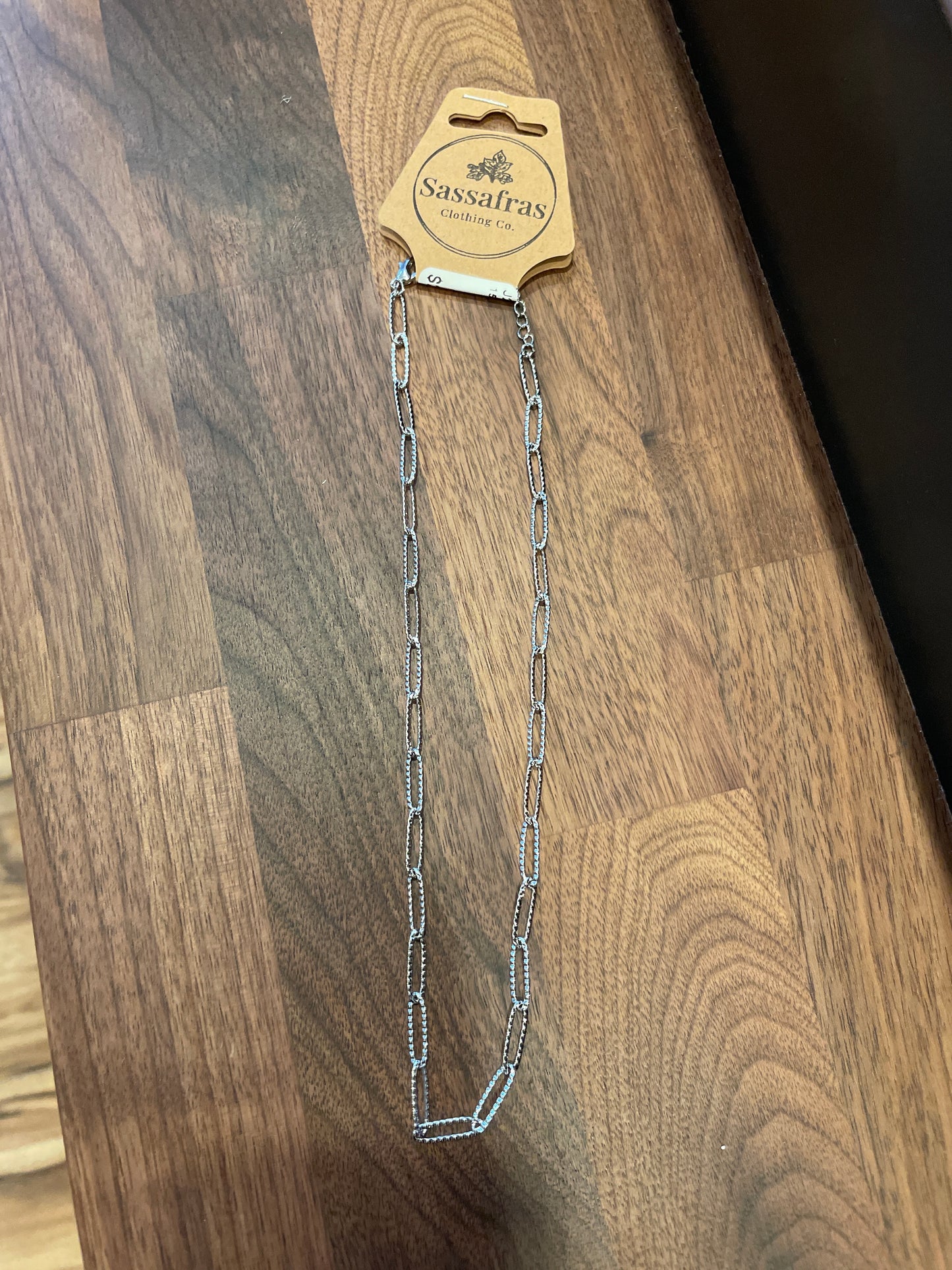 15mm textured Paperclip Chain Necklace Golden Stella