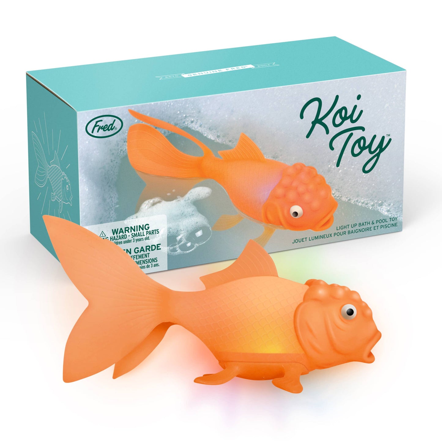 Koi Toy - Light-Up Goldfish - Bath & Pool Toy Fred & Friends
