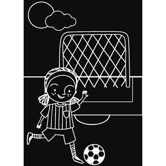 Chalkboard MiniMats Soccer Coloring Kit Imagination Starters