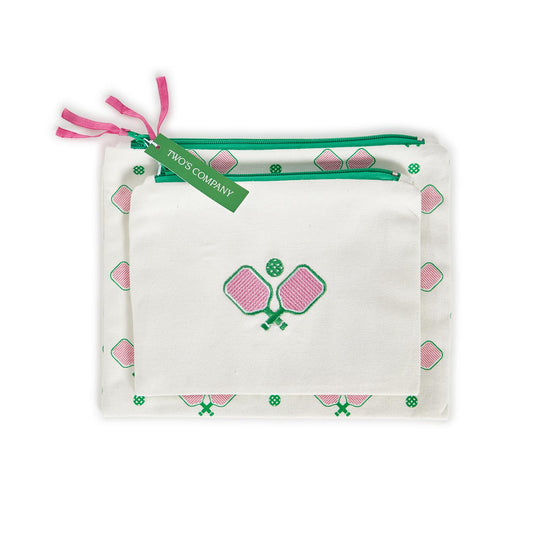 Pickleball Set of 2 Multipurpose Pouches Two's Company