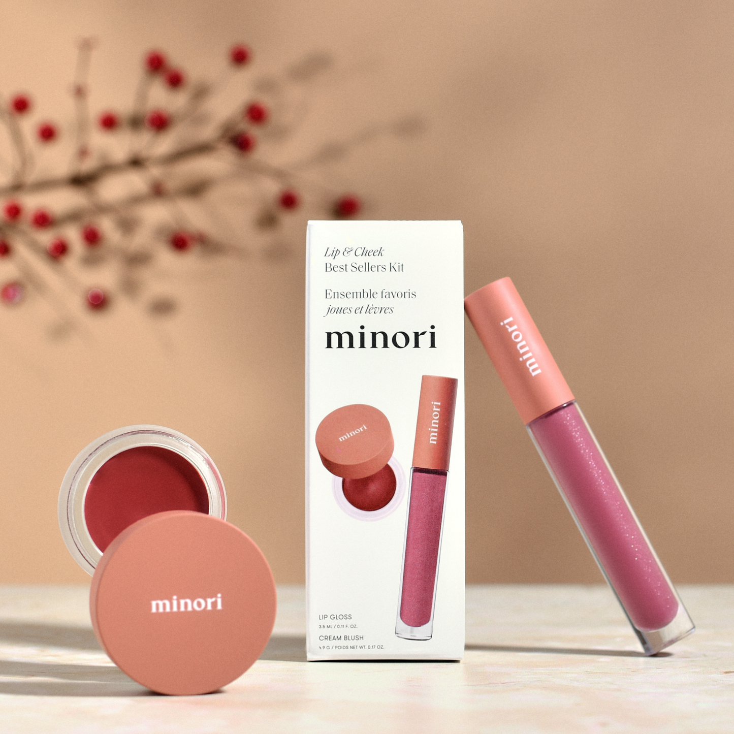 Lip & Cheek Best Sellers Kit - Holiday Kit Minori