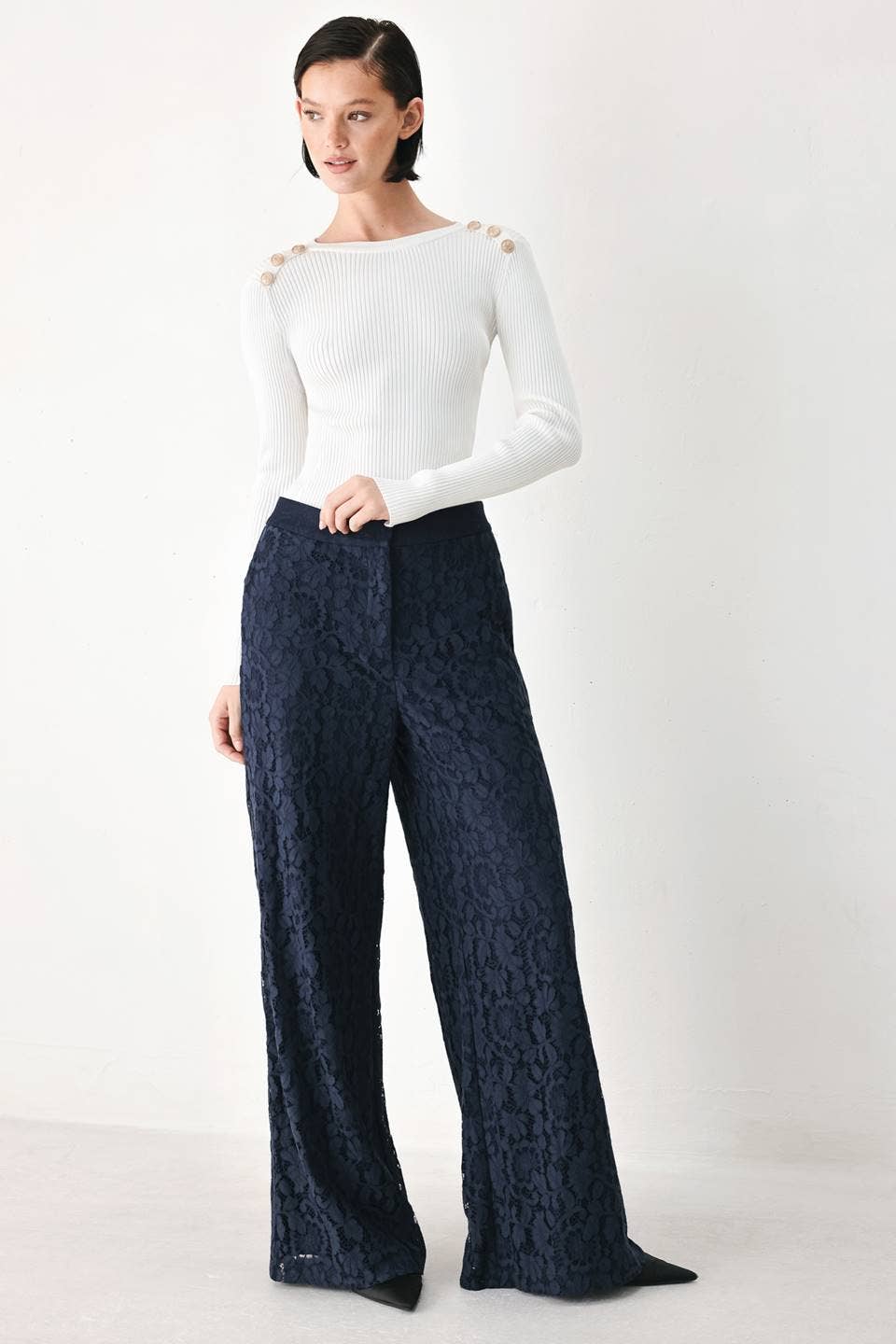 Woven lace pant