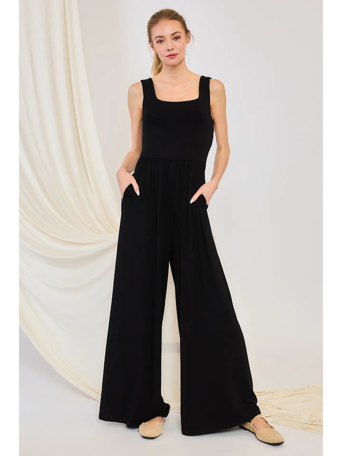 Square Neck Tank Jumpsuit