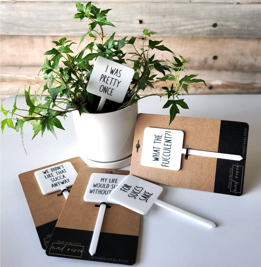 Snarky Plant Marker Stake - My Life Would Succ Without You