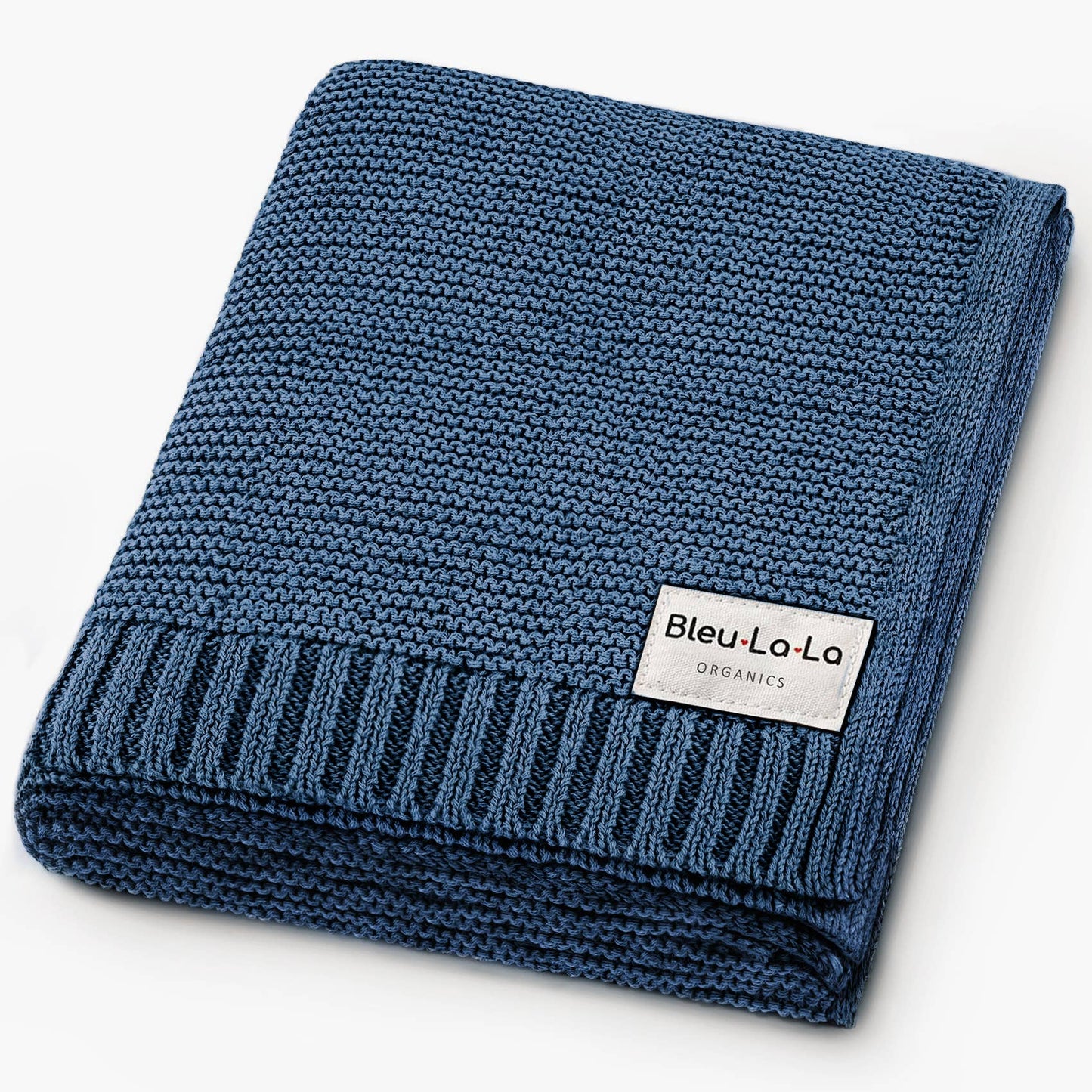 100% Organic Luxury Cotton Swaddle Receiving Baby Blanket Bleu La La