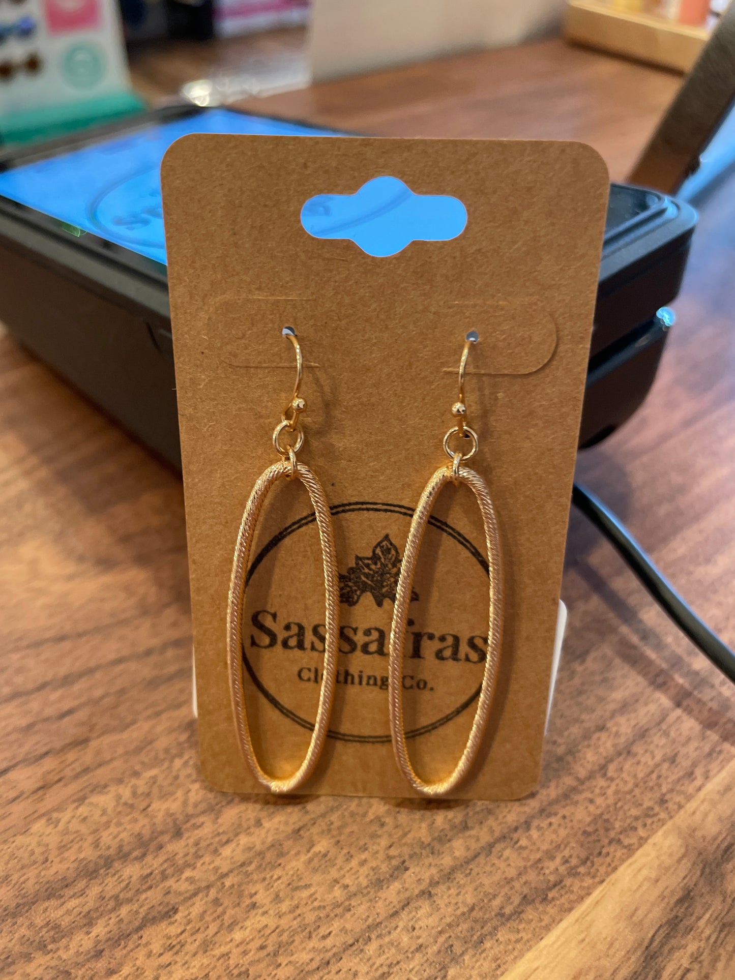 Textured Oval Dangle Earrings SOIREE LINE
