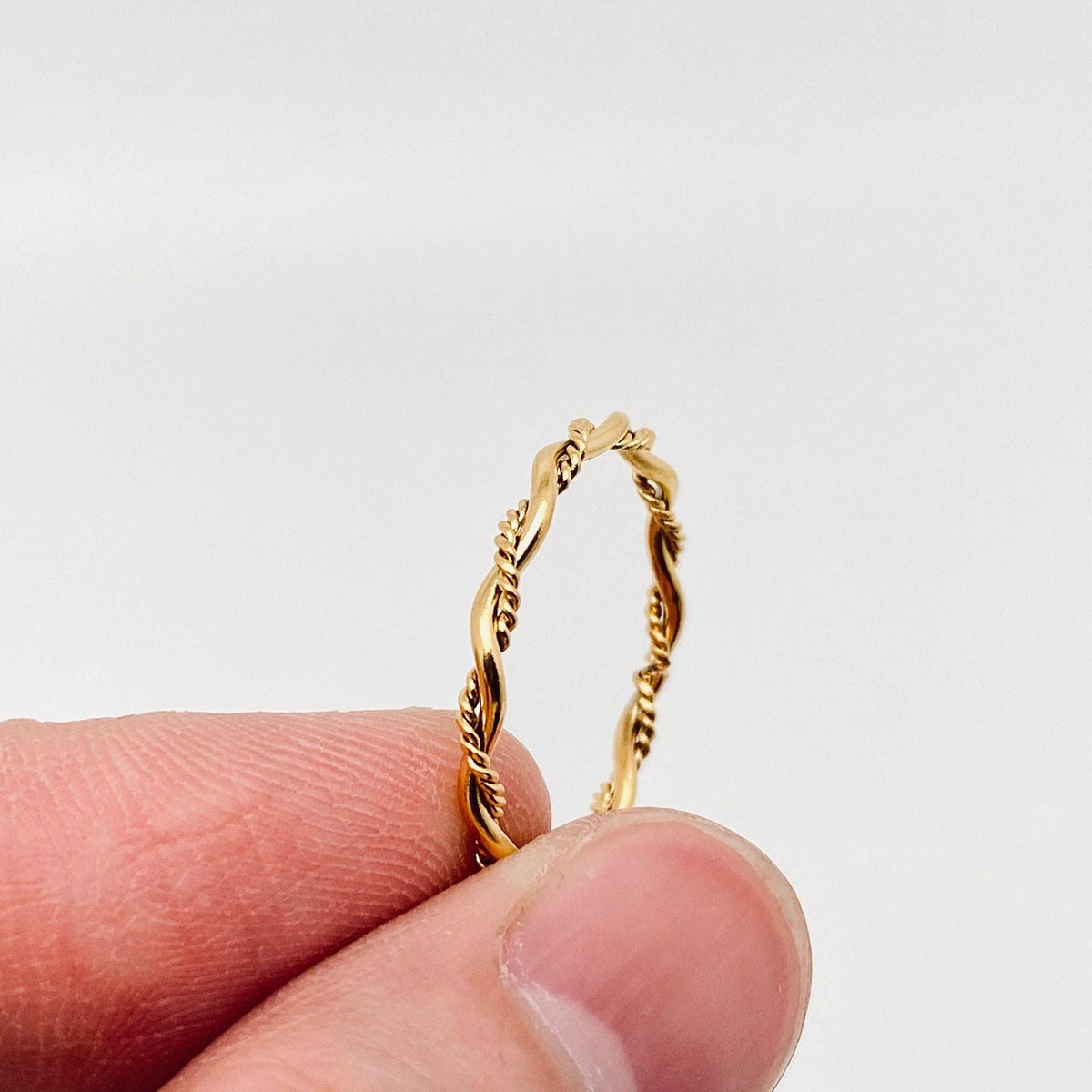 FGS - Fine Twist 18K Gold Plated Stainless Steel Ring