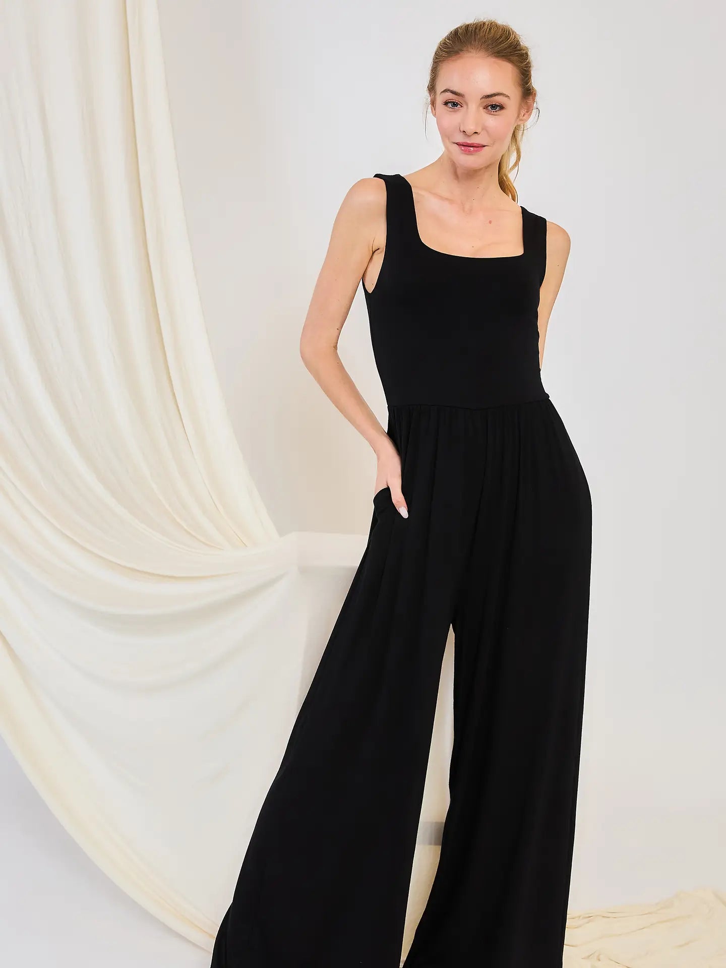 Square Neck Tank Jumpsuit