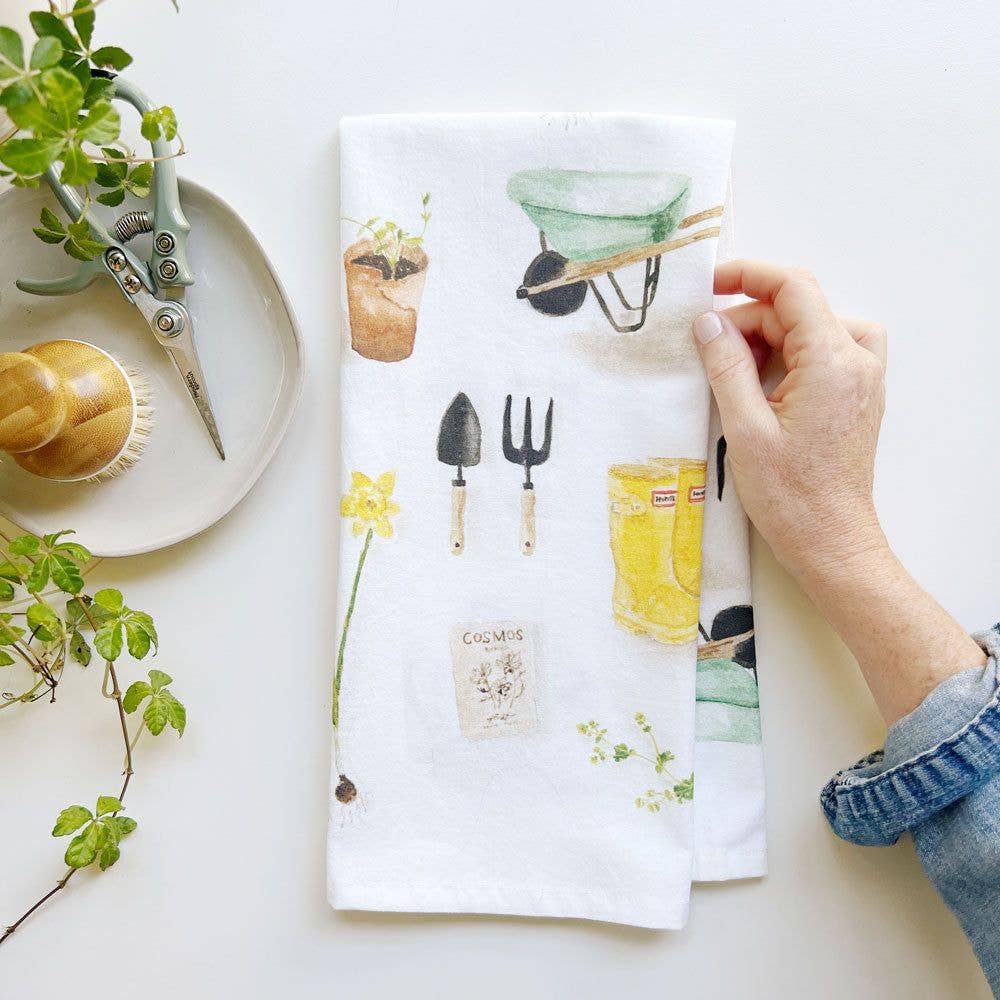 Gardening tea towel emily lex studio