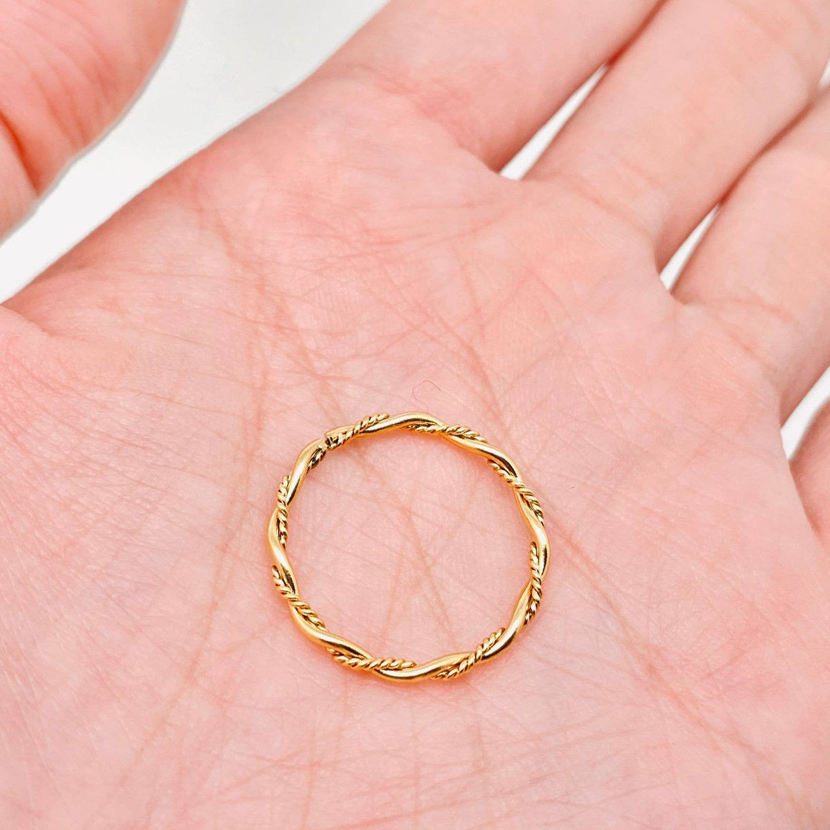 FGS - Fine Twist 18K Gold Plated Stainless Steel Ring