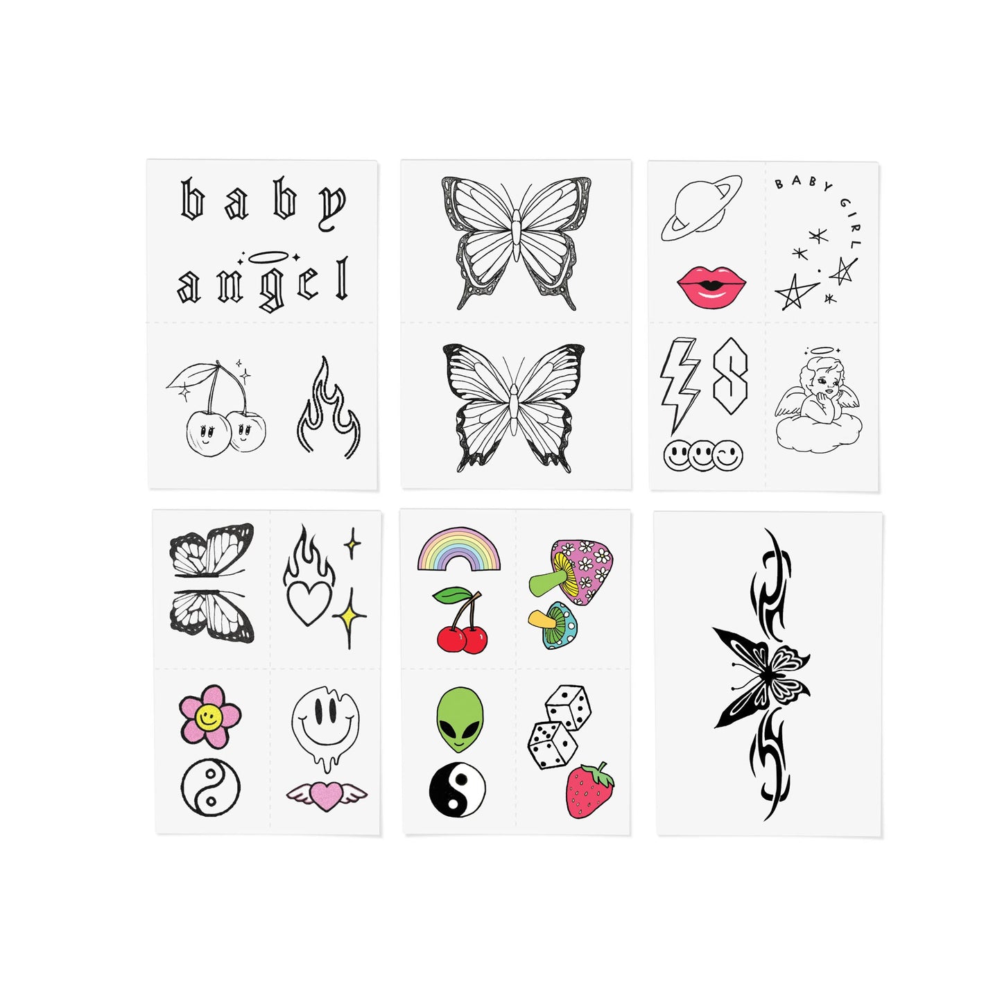 Y2K Nostalgia Temporary Tattoo Pack INKED by Dani