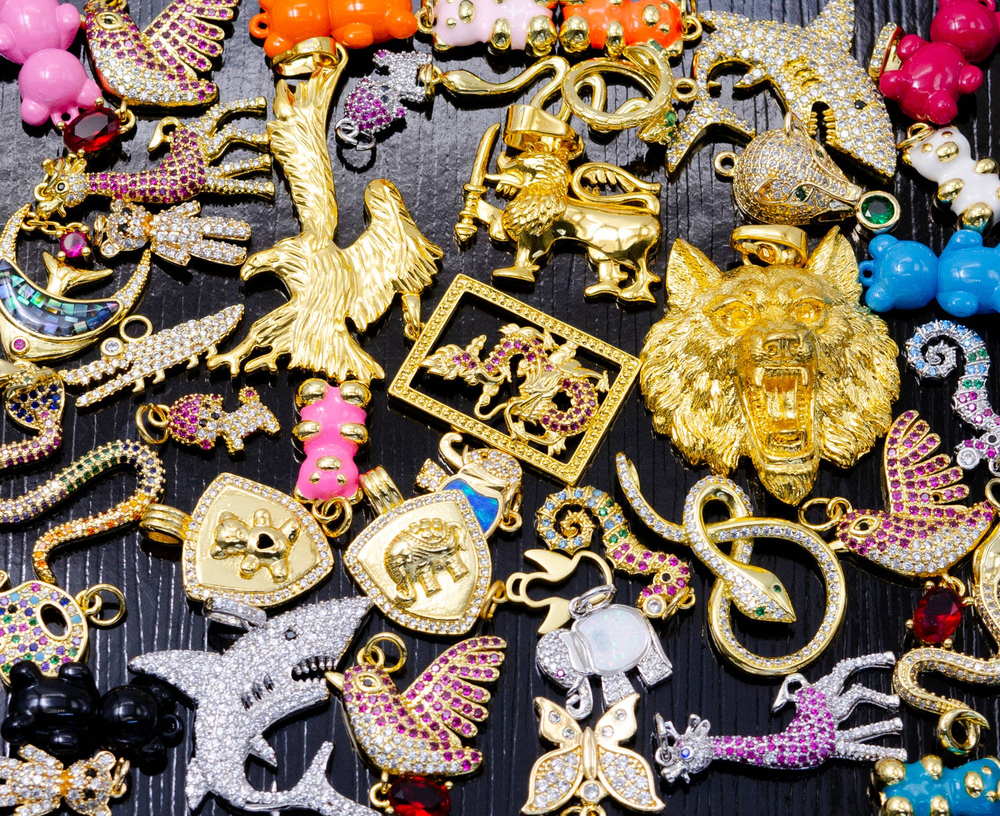 Random Bulk Gold Charm Assorted Mix Bar Charm Supply